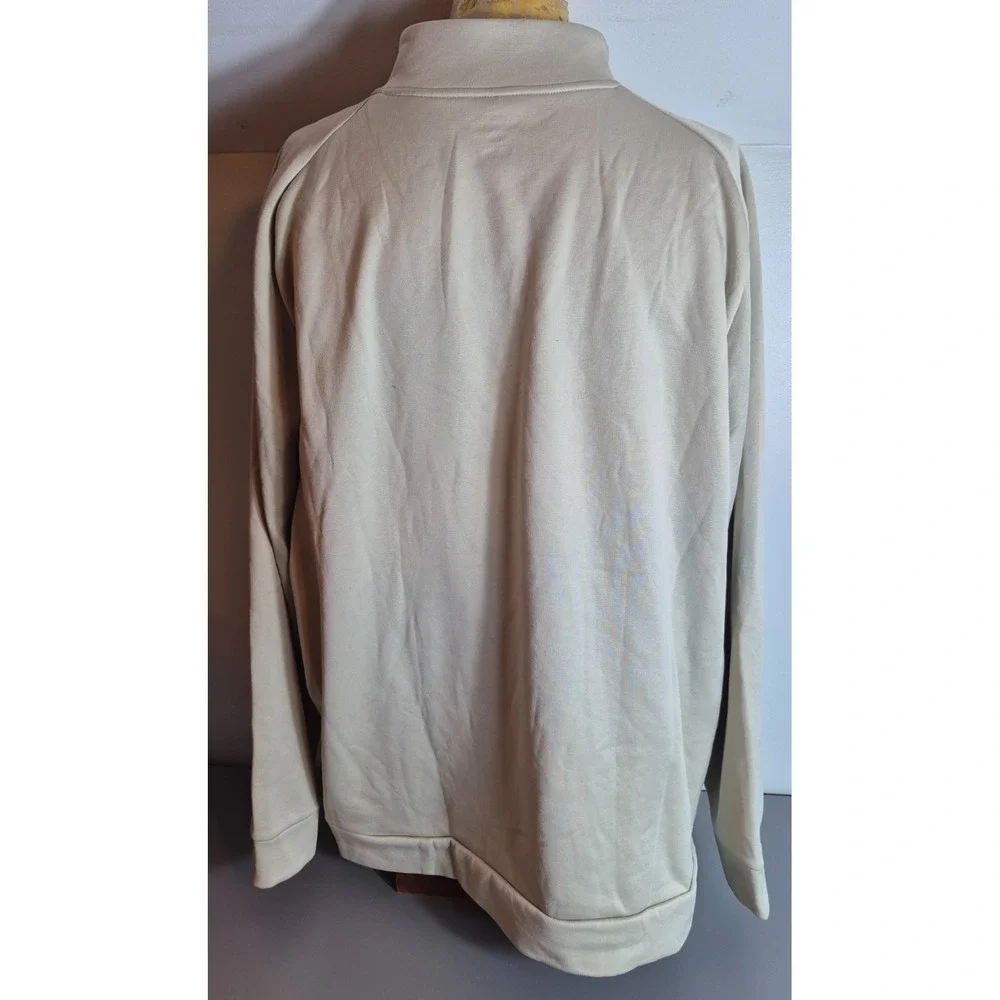 Under Armour Mens ColdGear Quarter Zip Pullover Fleece 4XL Beige